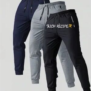 Men's Jogger Pants - Black, Gray, and Navy